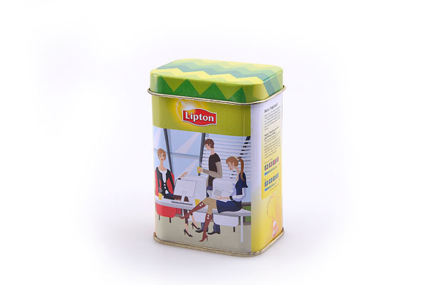 立顿茶叶铁盒包装定制