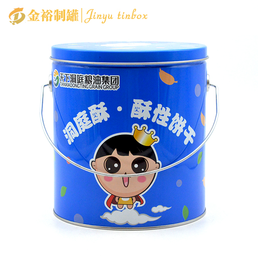 饼干圆形铁盒,手提铁桶定制