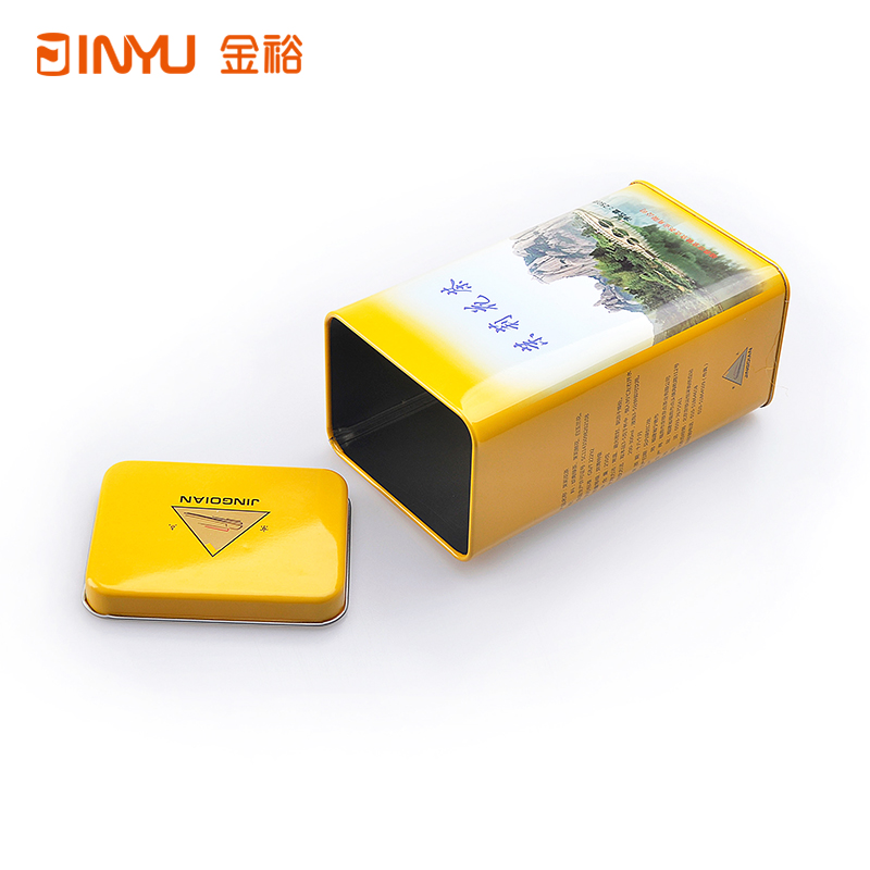 长方形茉莉花茶铁盒
