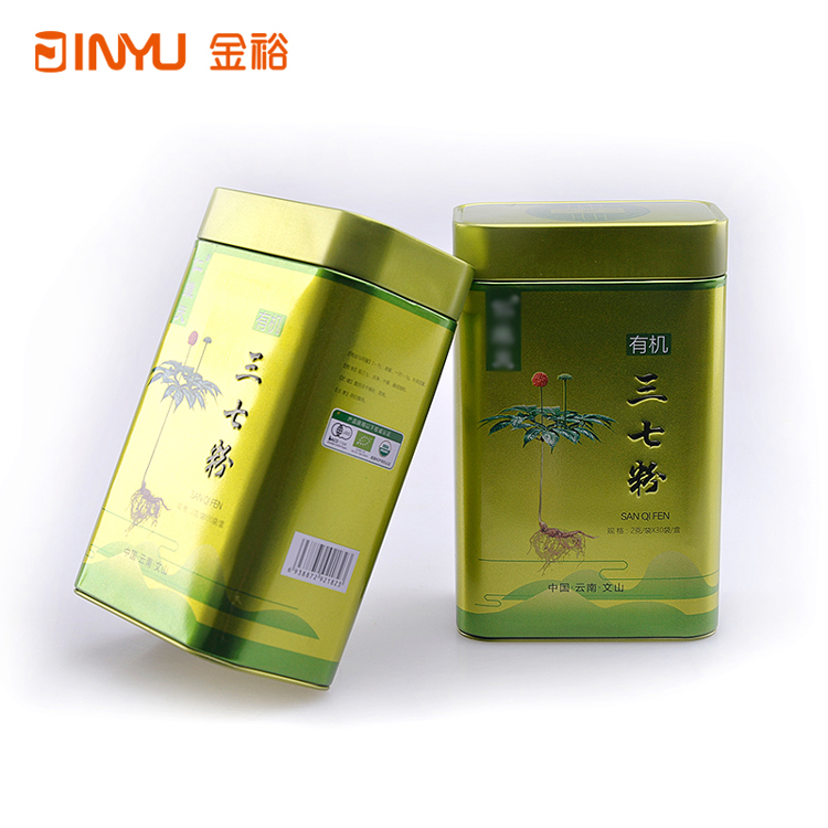 柱状方形中药材铁盒包装
