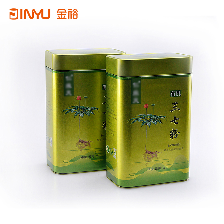 柱状方形中药材铁盒包装